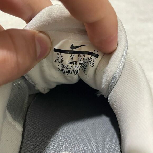 Nike Flex Contact Women White Cool Gray Sneakers Size 6.5 Athletic Running Shoes - Picture 6 of 12